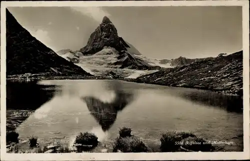 Ak Zermatt Kanton Wallis, Riffelsee, Matterhorn