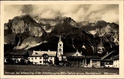 Ak Ramsau bei Schladming Steiermark, Scheichenspitze, Dachsteingruppe