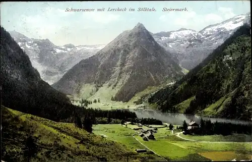Ak Steiermark Österreich, Schwarzensee, Lercheck, Sölktal