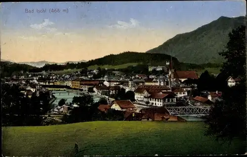 Ak Bad Ischl in Oberösterreich, Totalansicht