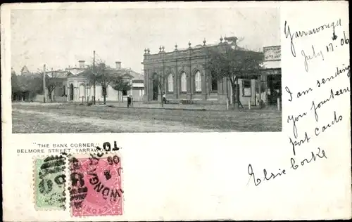 Ak Yarrawonga Victoria Australien, The Bank Corner, Belmore Street