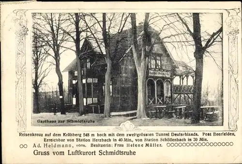 Ak Ober Sensbach Oberzent im Odenwald, Reisenkreuz, Krähberg, Gasthaus zur Schmidtsruhe