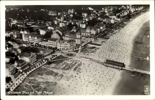 Ak Seebad Binz auf Rügen, Luftbild