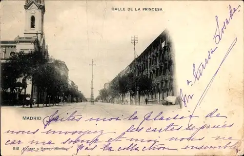 AK Madrid, Spanien, Calle de la Princesa