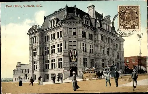 Ak Victoria British Columbia Kanada, Postamt