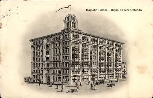 Litho Ostende Ostende Westflandern, Digne de Mer, Majestätischer Palast