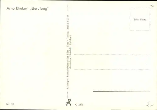 Ak Plastik Berufung, Arno Breker, Männerakt
