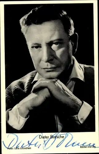 Ak Schauspieler Dieter Borsche, Portrait, Autogramm