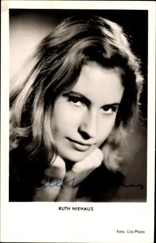 Ak Schauspielerin Ruth Niehaus, Portrait, Autogramm