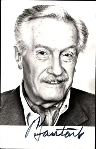 Ak Schauspieler Karl Schönböck, Portrait, Autogramm