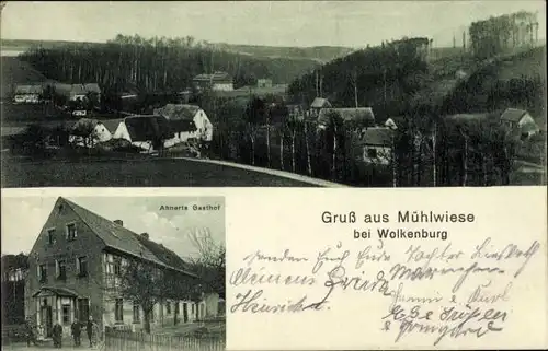 Ak Mühlwiese Limbach Oberfrohna Sachsen, Ahnerts Gasthof