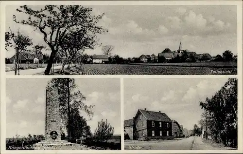 Ak Adlum Harsum Niedersachsen, Straßenpartie, Kriegerdenkmal 1914/1918