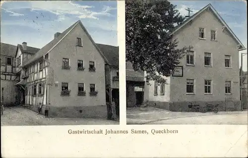 Ak Queckborn Grünberg in Hessen, Gastwirtschaft Johannes Sames
