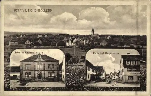 Ak Betra Horb am Neckar, Schulhaus, Rathaus, Hauptstraße, Gesamtansicht