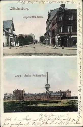 Ak Hamburg Wilhelmsburg, Vogelhüttendeich, Chemische Werke Reiherstieg