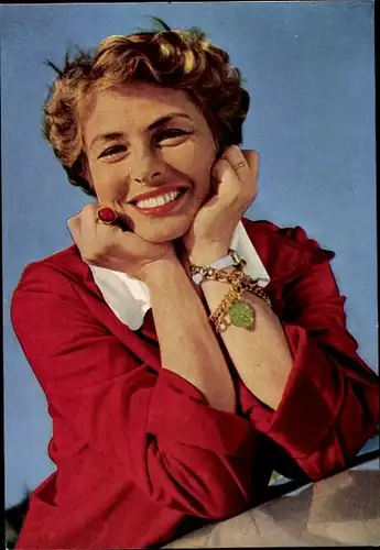 Sammelbild Schauspielerin Ingrid Bergmann, Portrait, Die Herberge zur 6. Glückseligkeit