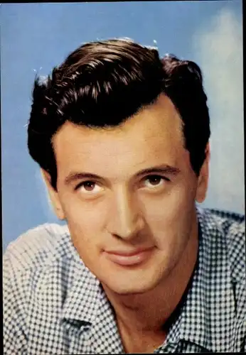 Sammelbild Schauspieler Rock Hudson, Portrait, Hart am Wind