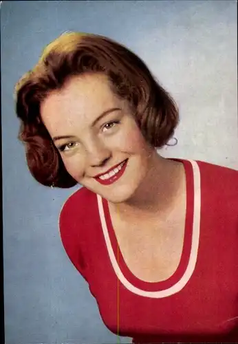 Sammelbild Schauspielerin Romy Schneider, Portrait, Christine