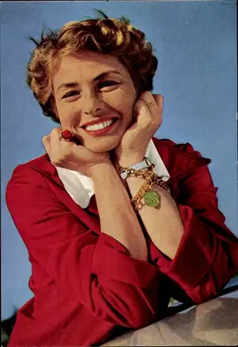 Sammelbild Schauspielerin Ingrid Bergmann, Portrait, Die Herberge zur 6. Glückseligkeit