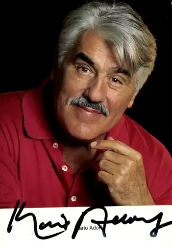 Ak Schauspieler Mario Adorf, Portrait, Autogramm