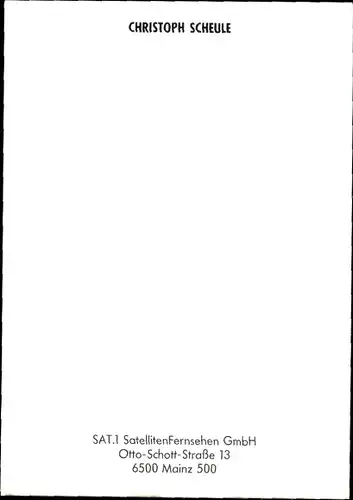 Ak Schauspieler Christoph Scheule, Portrait, Autogramm