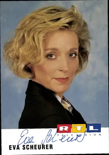 Ak Schauspielerin Eva Scheurer, Portrait, Autogramm, RTL