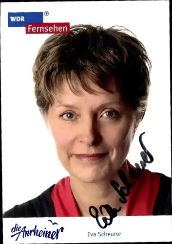Ak Schauspielerin Eva Scheurer, Portrait, Autogramm, die Anrheiner, WDR