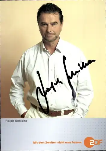 Ak Schauspieler Ralph Schicha, Portrait, Autogramm, ZDF