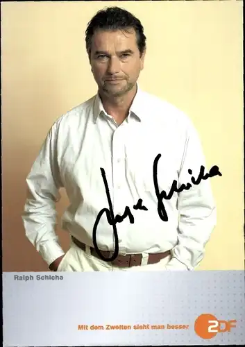 Ak Schauspieler Ralph Schicha, Portrait, Autogramm, ZDF