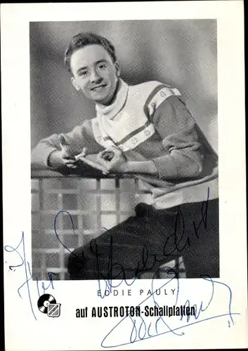 Ak Schauspieler Eddie Pauly, Portrait, Autogramm, Defa