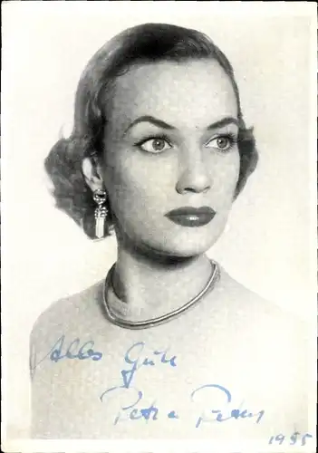 Foto Ak Schauspielerin Petra Peters, Portrait, Autogramm