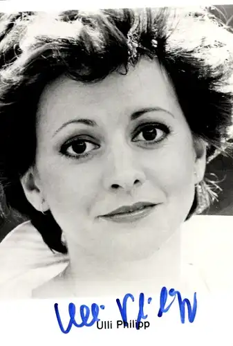 Ak Schauspielerin Ulli Philipp, Portrait, Autogramm