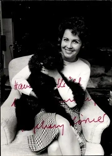 Ak Schauspielerin Ingeborg Körner, Portrait, Autogramm, Hund