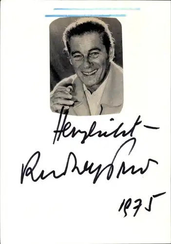 Ak Schauspieler Rudolf Prack, Portrait, Autogramm