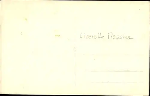 Ak Schauspielerin Liselotte Tiessler, Portrait, Autogramm