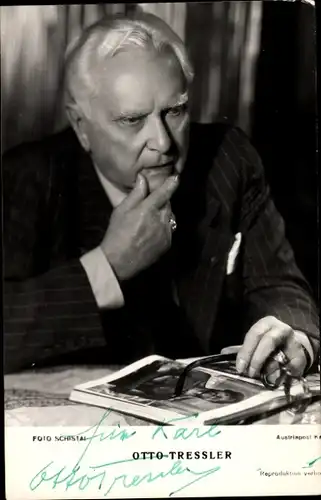Ak Schauspieler Otto Tressler, Portrait, Autogramm