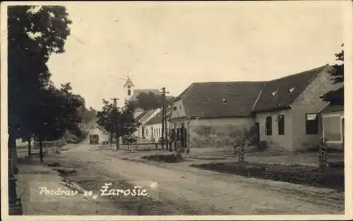 Ak Žarošice Scharoschitz Ziaroschitz Südmähren, Straßenpartie