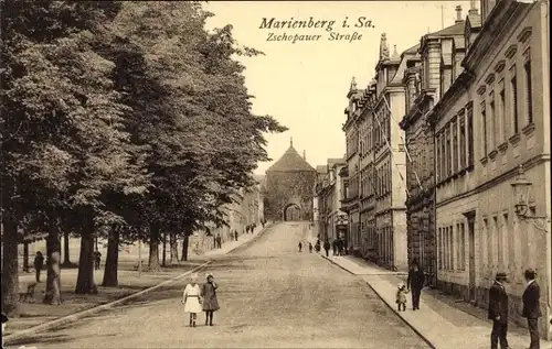 Ak Marienberg im Erzgebirge Sachsen, Zschopauer Straße