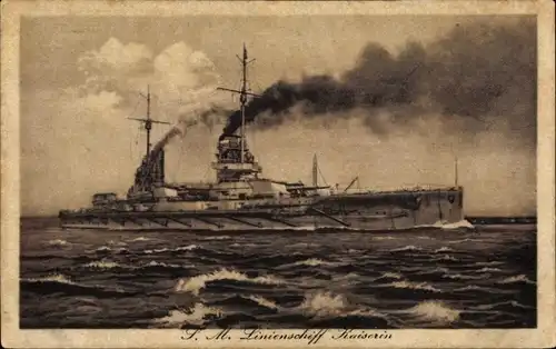 Ak Deutsches Kriegsschiff, S.M. Linienschiff Kaiserin, Kaiserliche Marine