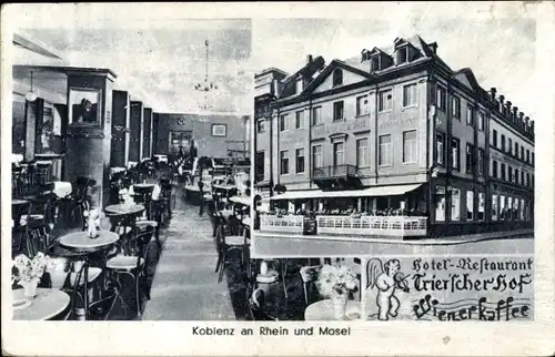 Ak Koblenz am Rhein, Hotel-Restaurant Trierscher Hof, Hindenburgstraße