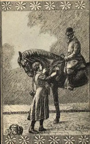 Künstler Ak Enders, A., Plauen im Vogtland, Margaretentag 1911, Pferd