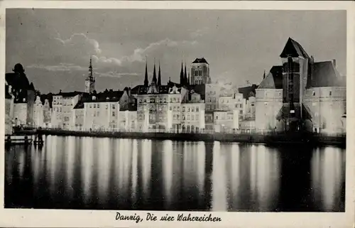 Ak Gdańsk Danzig, Vier Wahrzeichen