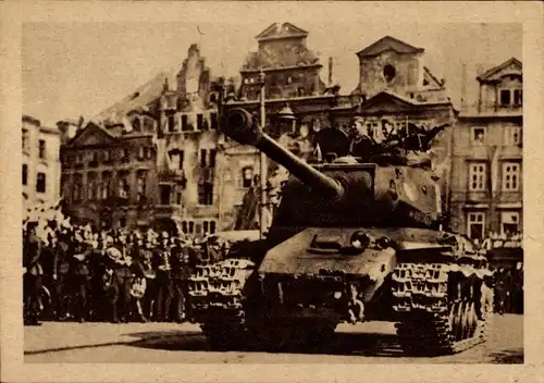 Ak Praha Prag, Prager Aufstand 1945, Panzer