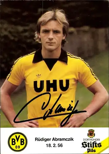 Ak Fußball, Rüdiger Abramczik, Borussia Dortmund, Autogramm