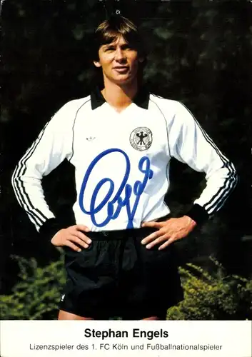 Autogrammkarte Fußball, Stephan Engels, 1. FC Köln, Autogramm