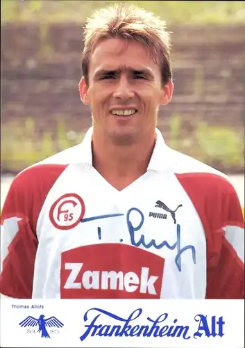 Ak Fußball, Thomas Allofs, Fortuna Düsseldorf, Autogramm