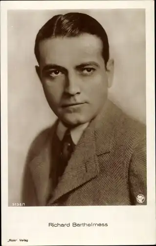 Ak Schauspieler Richard Barthelmess, Portrait