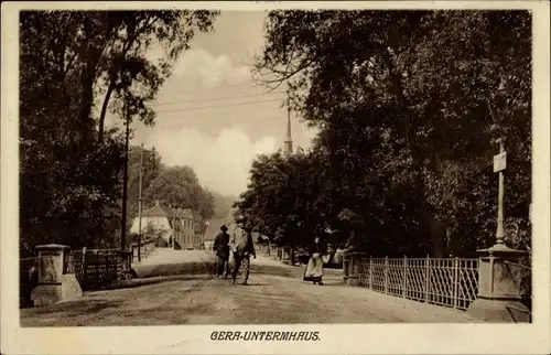 Ak Untermhaus Gera in Thüringen, Straßenpartie