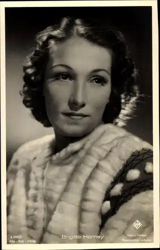 Ak Schauspielerin Brigitte Horney, Portrait, UFA, A 3480/2