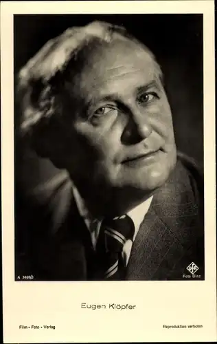 Ak Schauspieler Eugen Klöpfer, Portrait im Anzug, Ufa Film